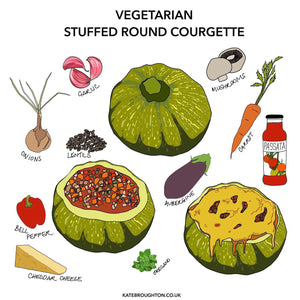 Stuffed Courgette - vegetarian recipe