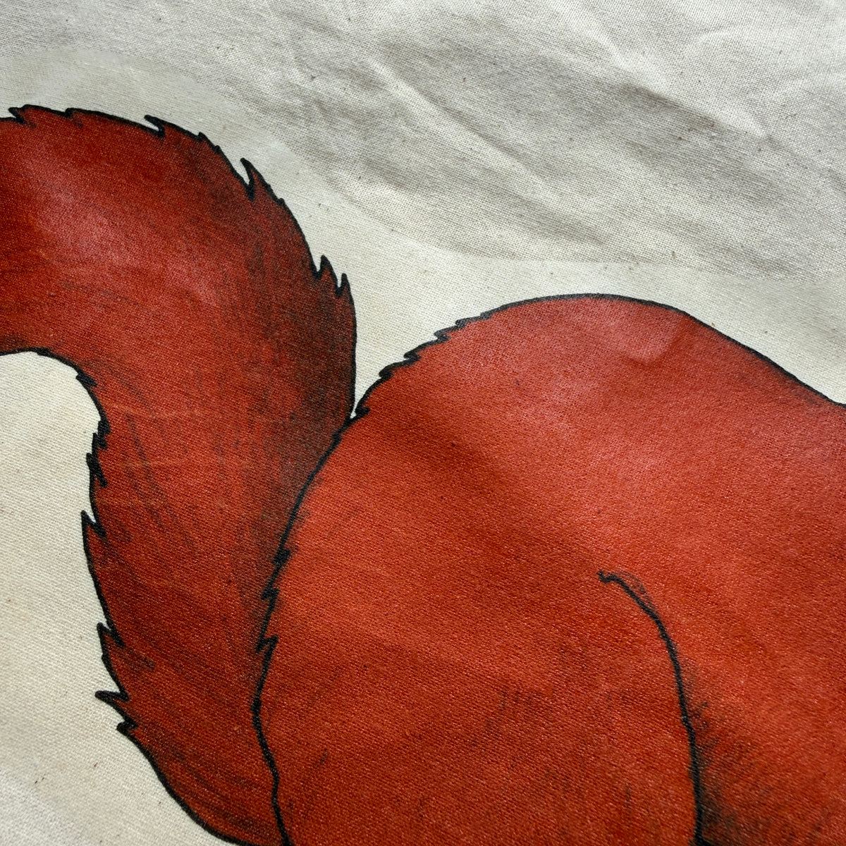 Red squirrel tote bag - SECONDS SALE