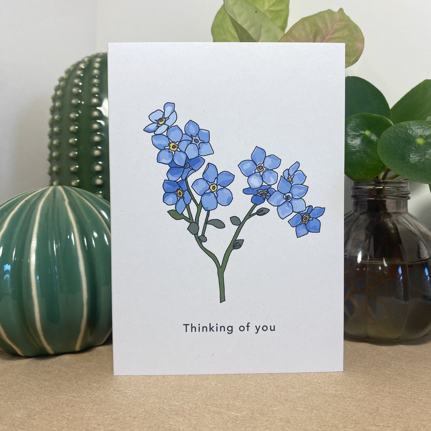 Thinking of you Card - forget-me-not - katebroughton