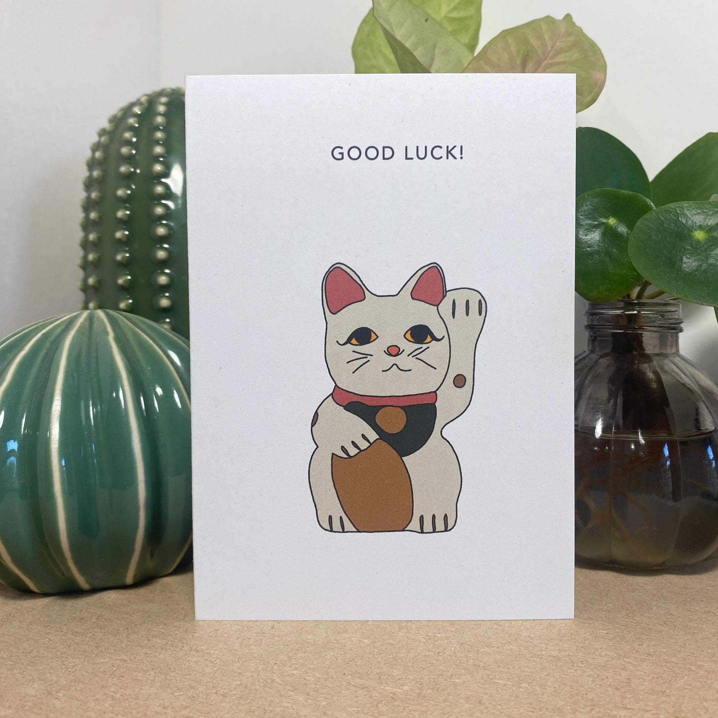 Good Luck! Lucky cat card