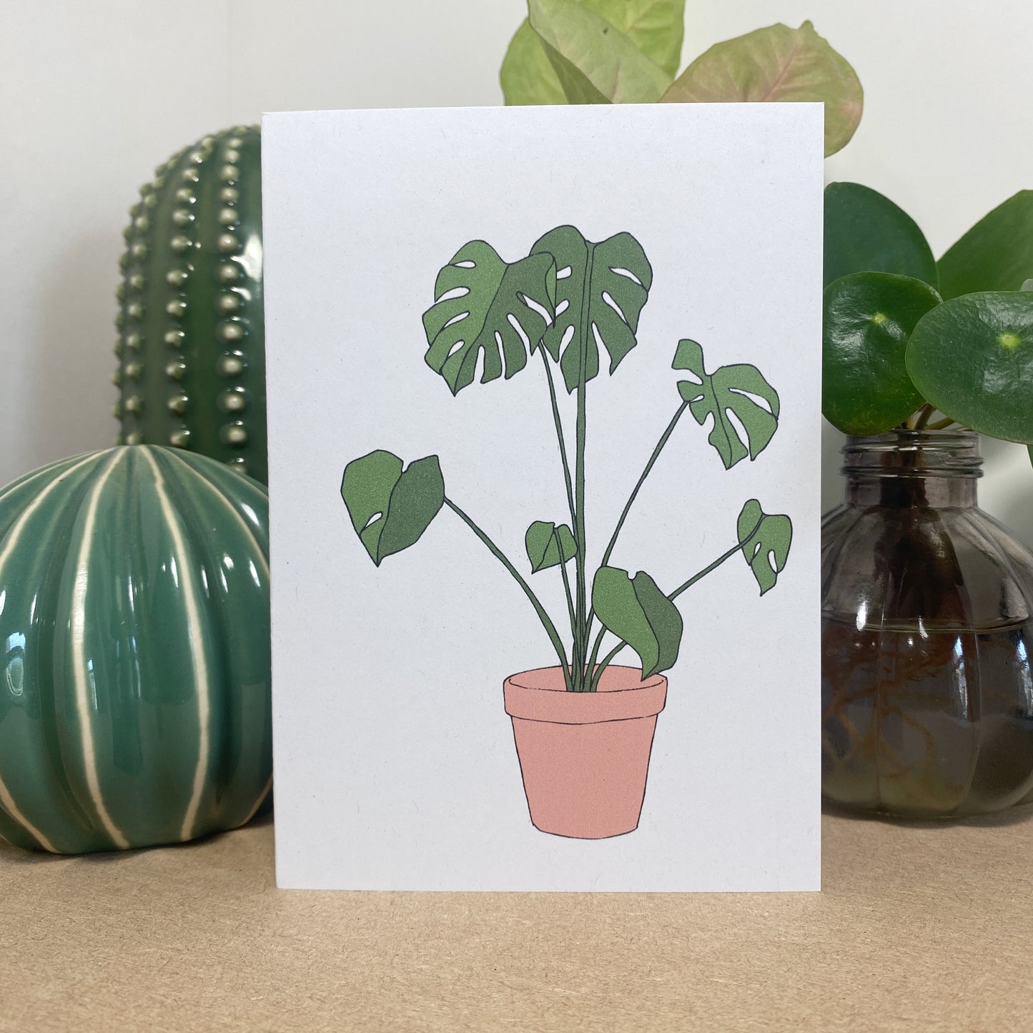 Monstera Cheese Plant Houseplant Card - katebroughton
