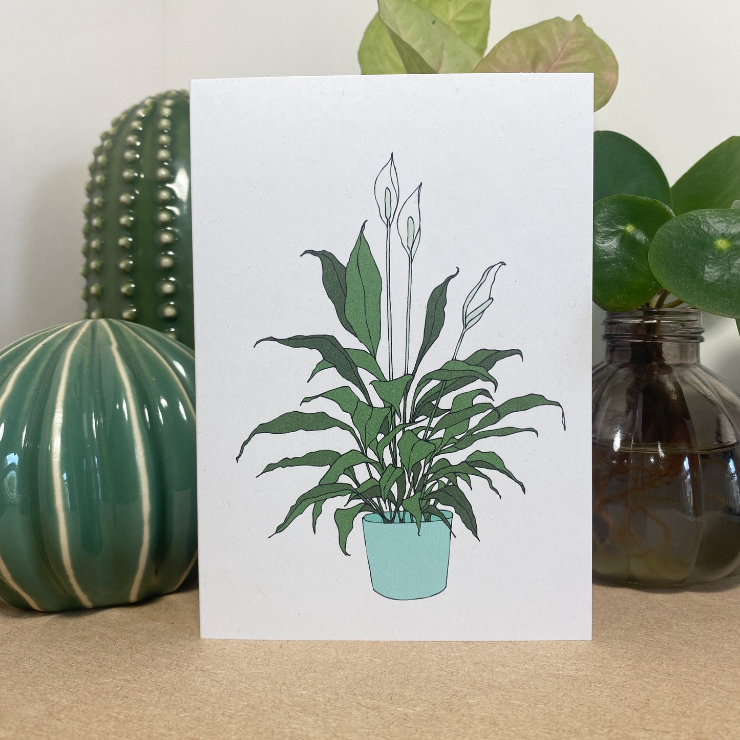 Peace Lily Houseplant Card - katebroughton