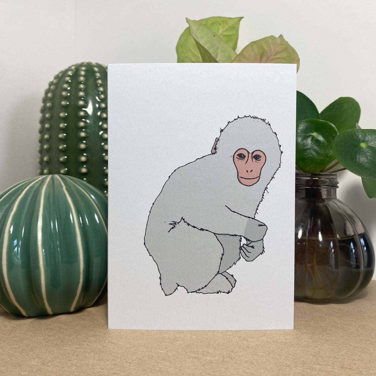 Snow Monkey Card - katebroughton