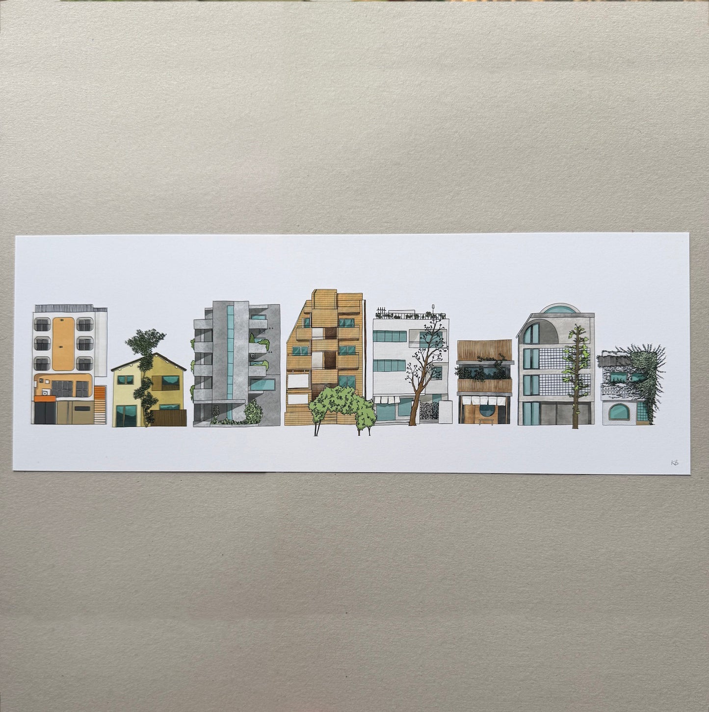 Tokyo Buildings street print