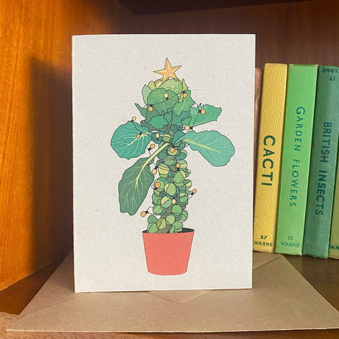 Brussels Sprout Christmas Tree Card