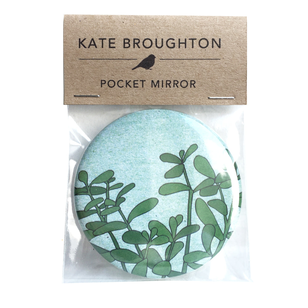 Houseplant pocket mirror
