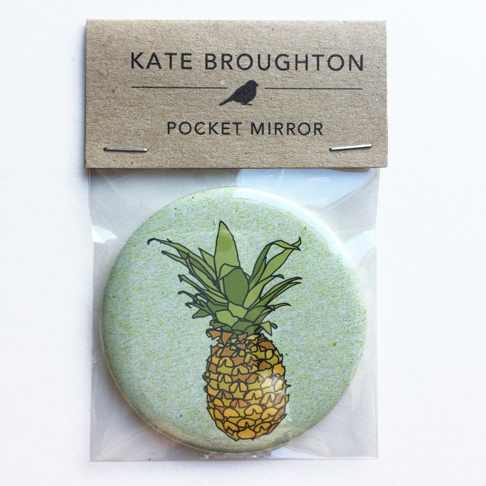 Pineapple pocket mirror