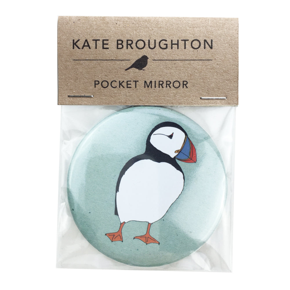 Puffin pocket mirror - katebroughton