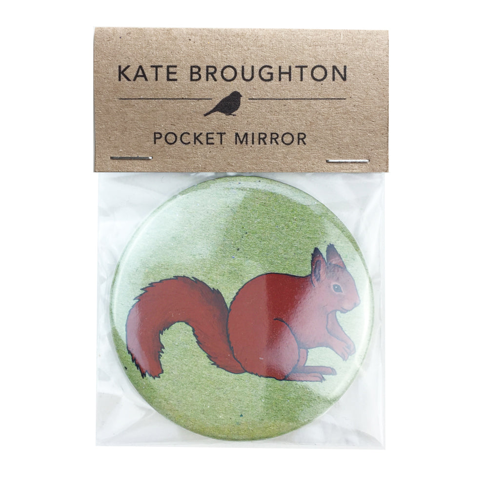 Red Squirrel pocket mirror - katebroughton