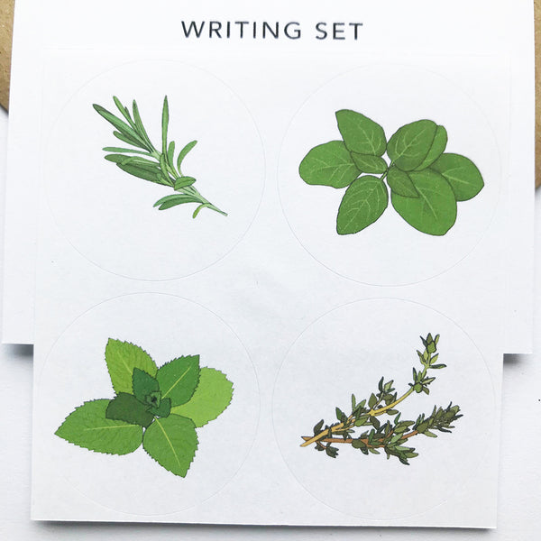Kitchen Herbs Writing Set