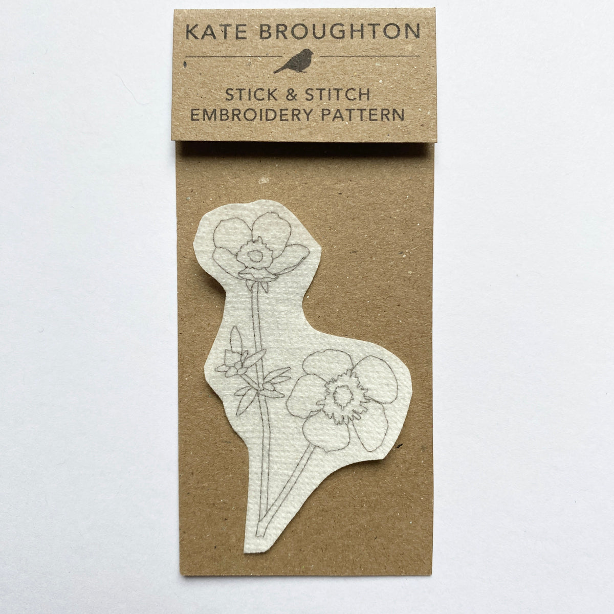 buttercup 'stick and stitch' embroidery design – katebroughton