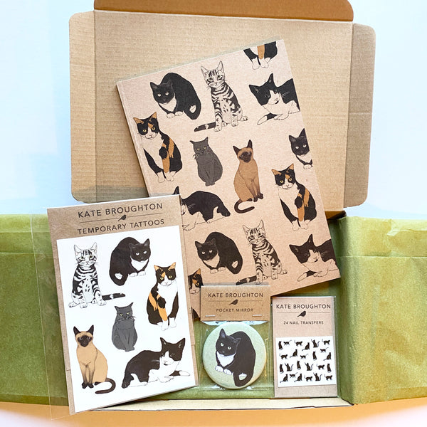 Cat themed letterbox gift box