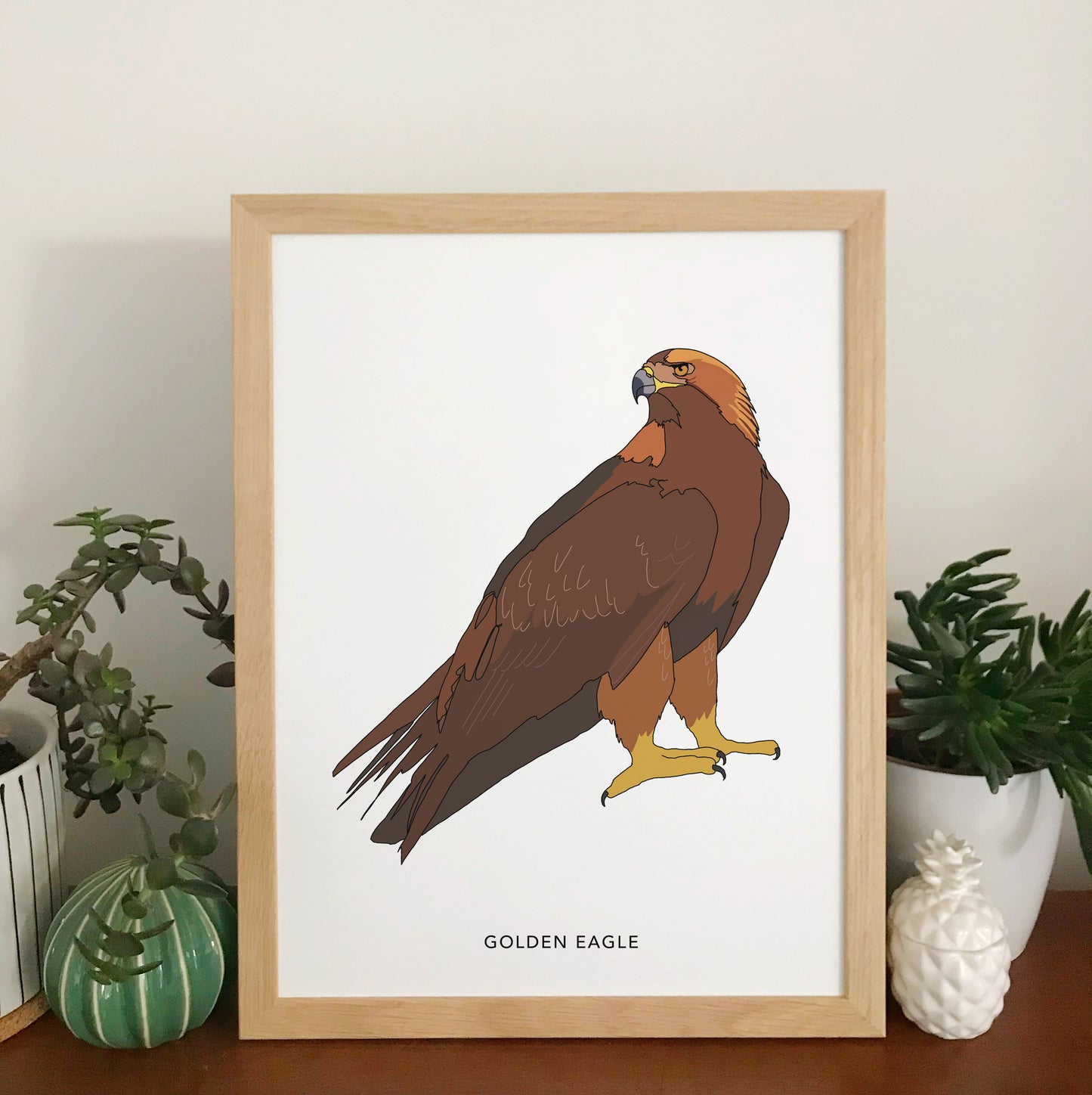 Golden eagle bird print