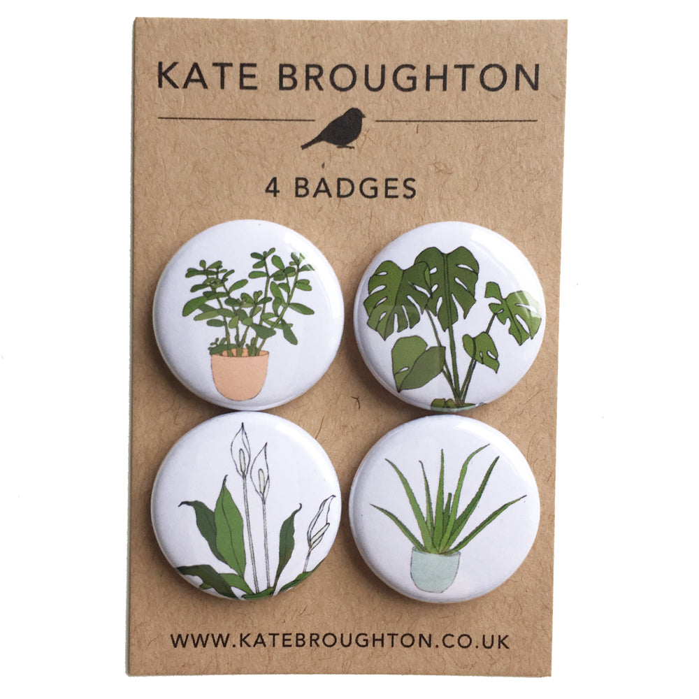 Houseplant badge set - katebroughton
