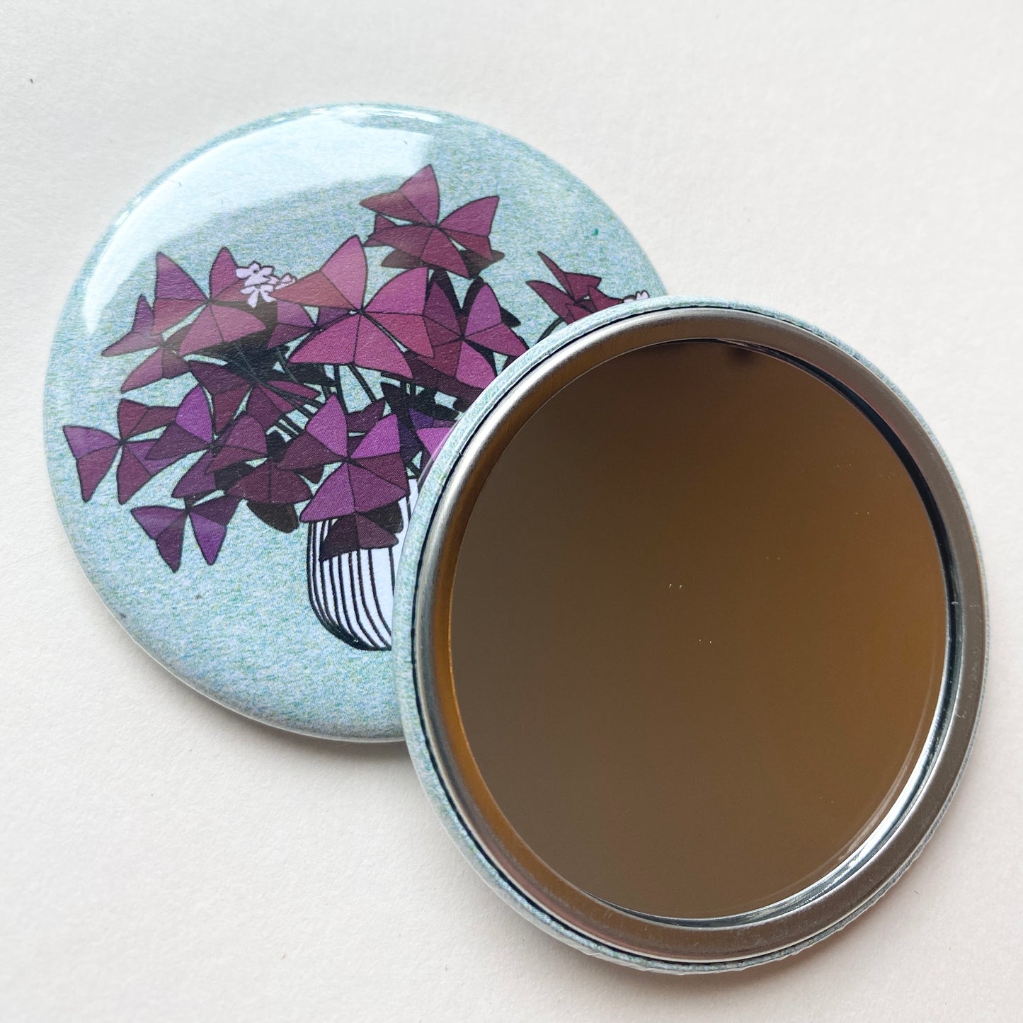 Oxalis houseplant pocket mirror