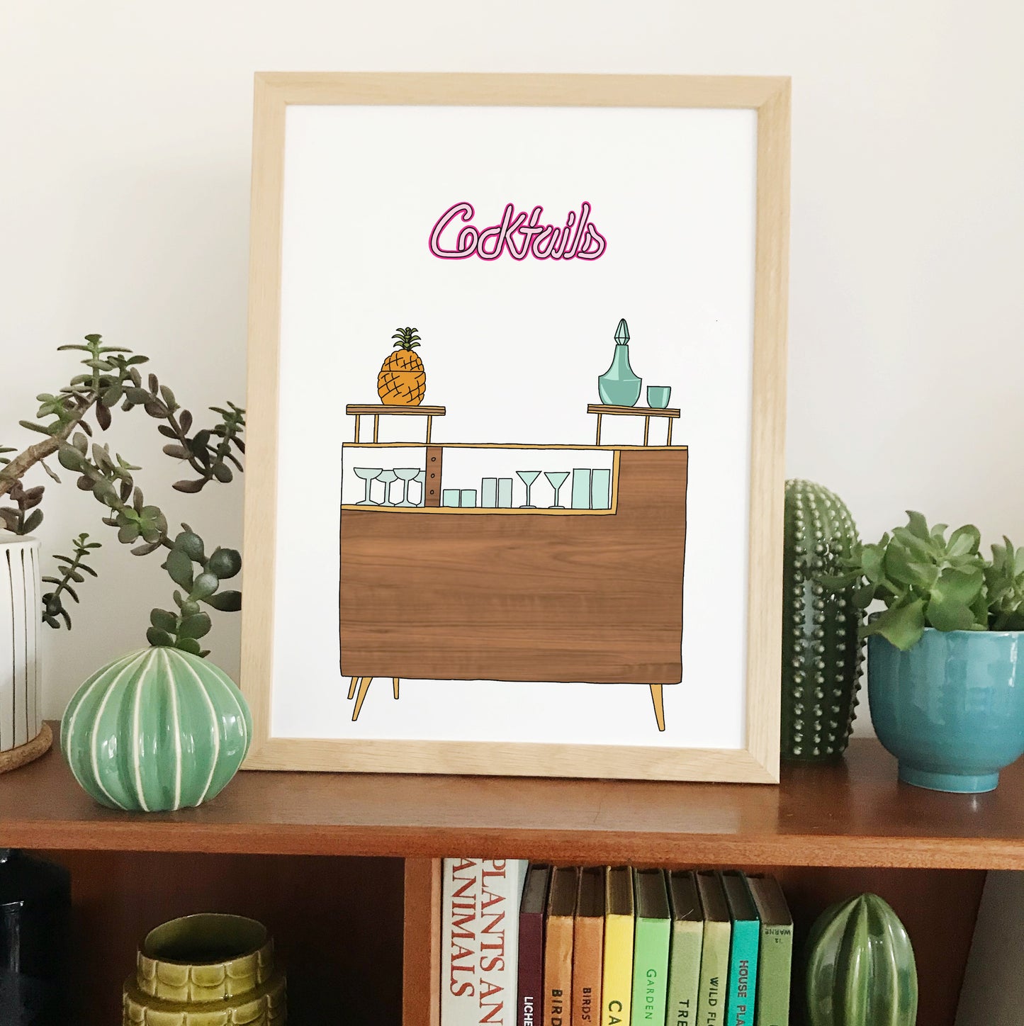 Retro Homes Cocktail Bar Print - katebroughton