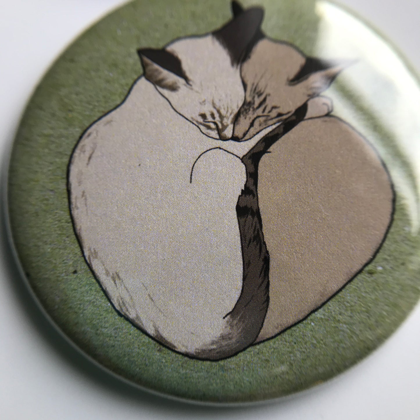 Two cats pocket mirror