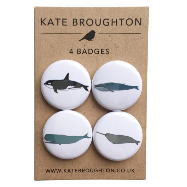 Whale badge set