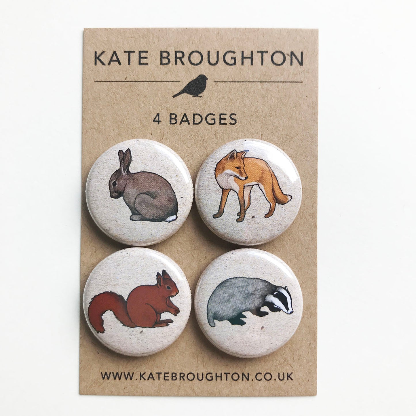 Woodland Animal badge set