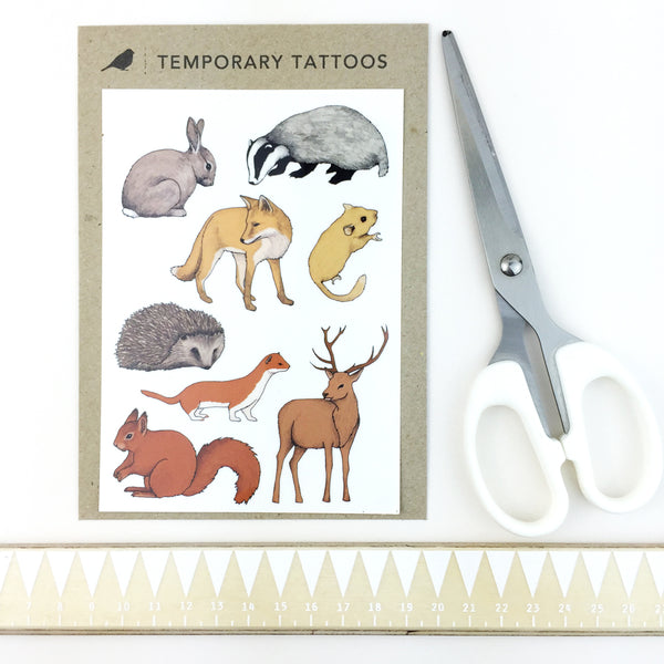 Woodland Animal Temporary Tattoos