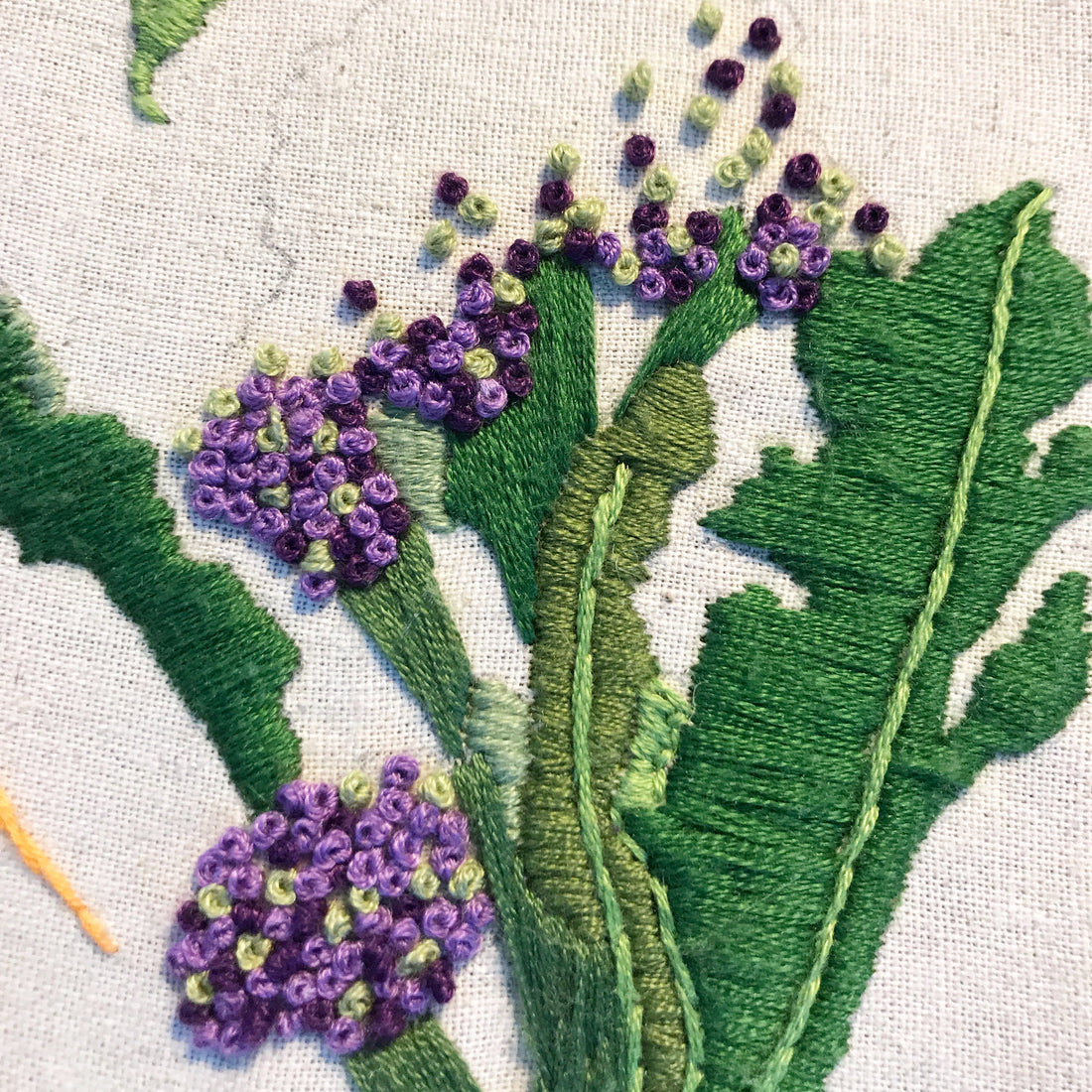 Allotment themed embroidery