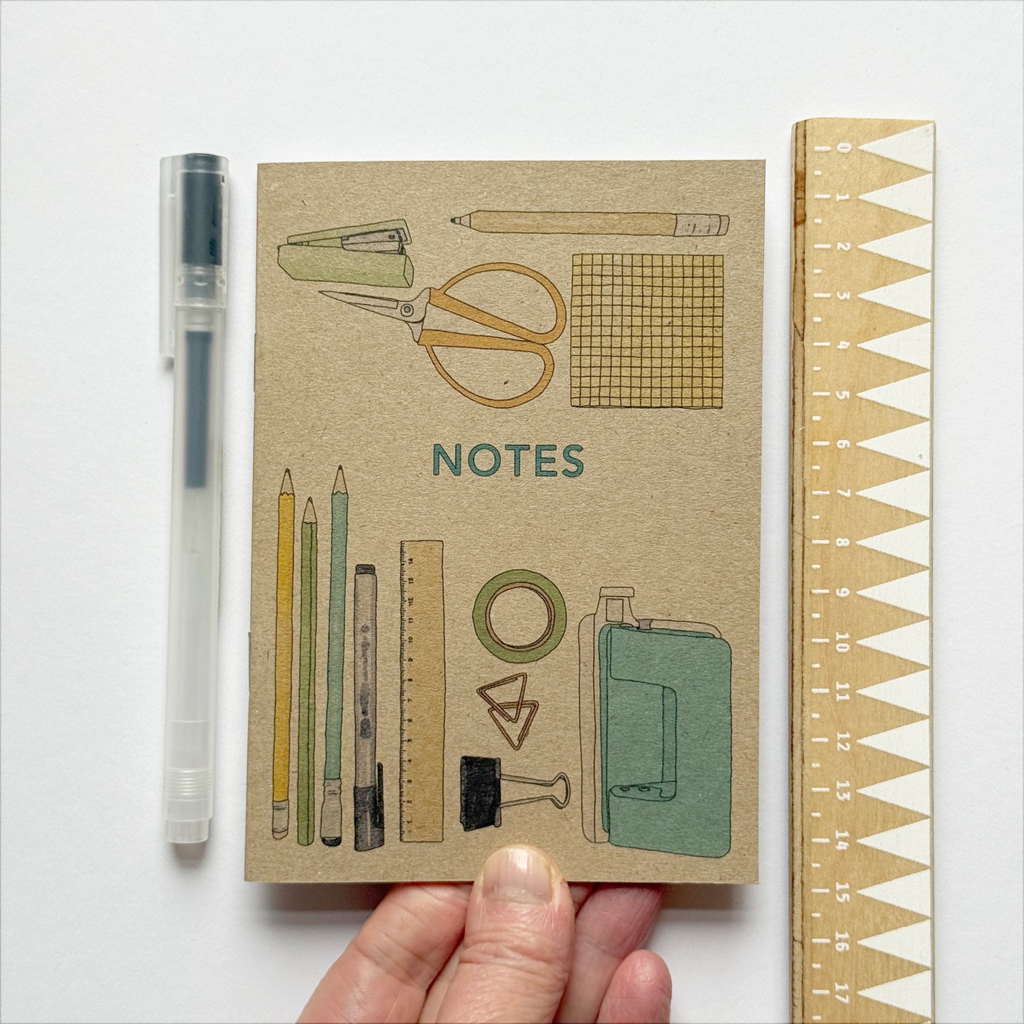 Stationery illustrated pocket notebook