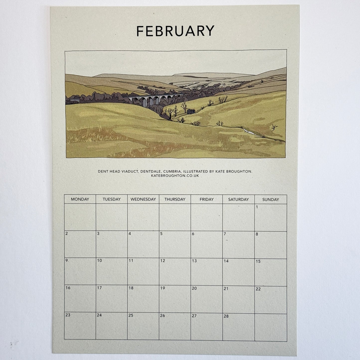 2026 Northern landscapes - Illustrated Wall Calendar A4