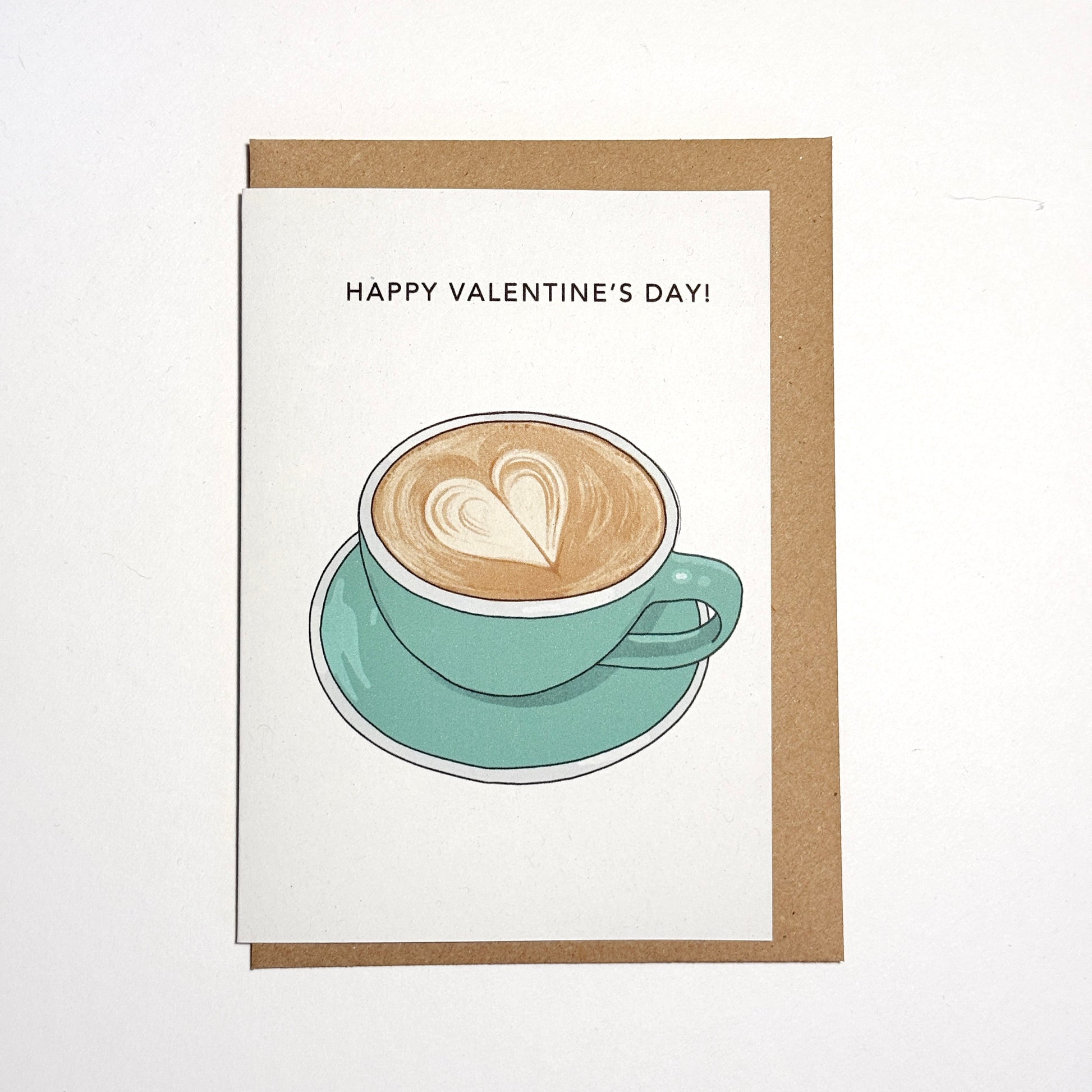 Happy Valentine's Day Coffee Heart Card - katebroughton