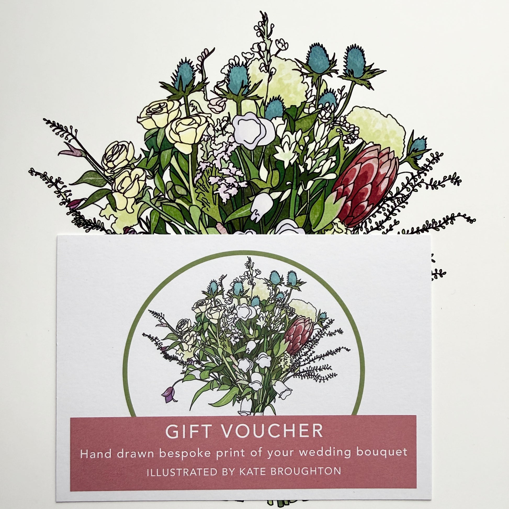 GIFT VOUCHER - Custom Wedding Flowers Portrait - katebroughton
