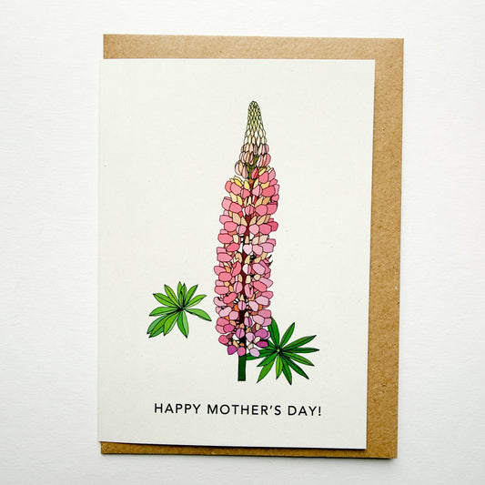 Happy Mother's Day! Lupin flower card - katebroughton