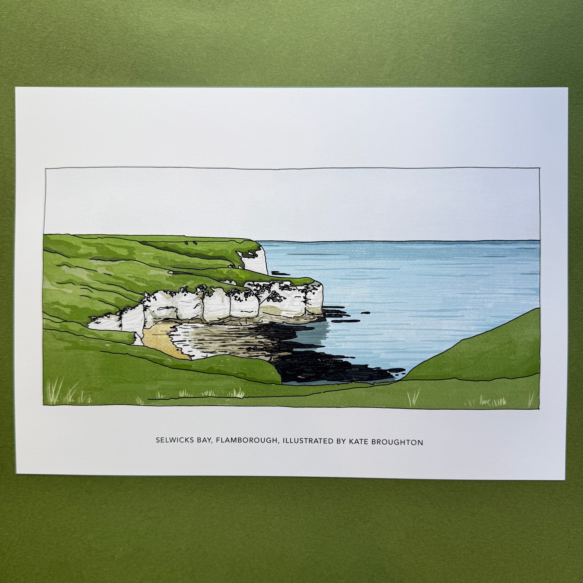 Selwicks Bay, Flamborough Landscape art print - katebroughton