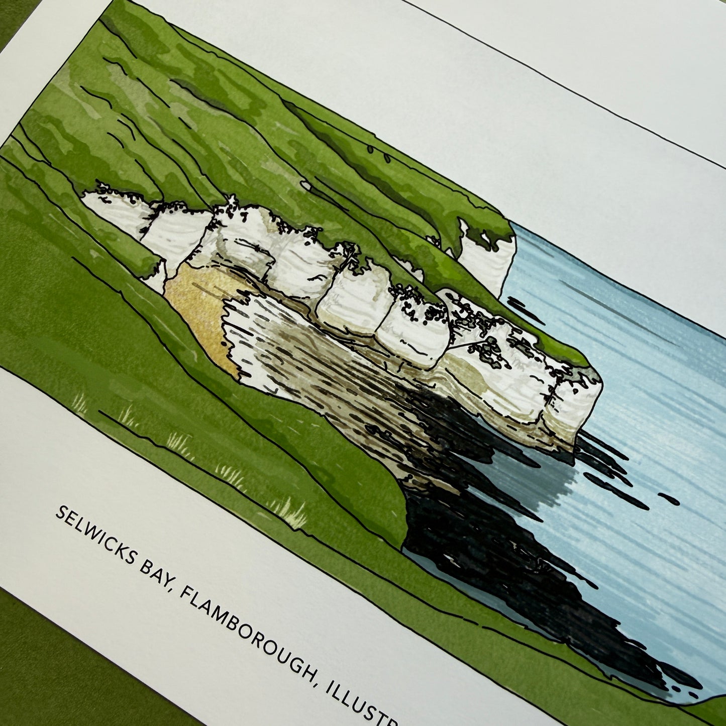 Selwicks Bay, Flamborough Landscape art print - katebroughton