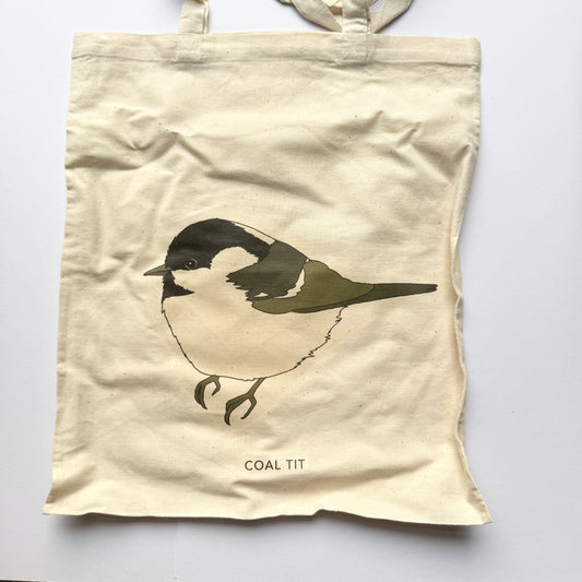 coal tit tote bag - SECONDS SALE
