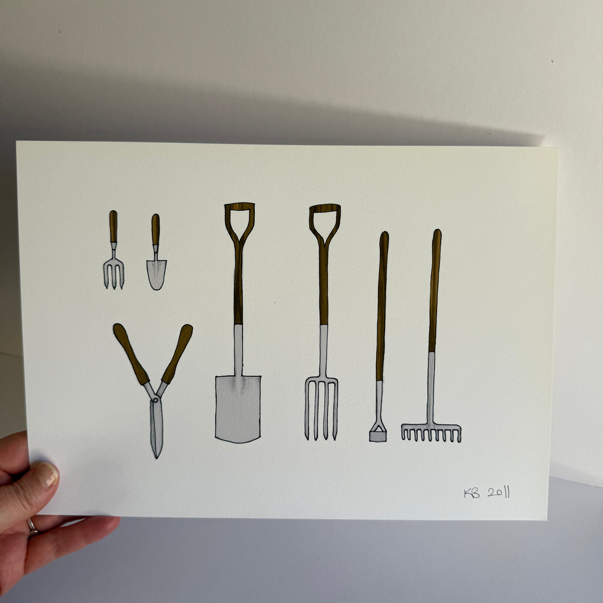 Garden Tools A4 print - SECONDS SALE