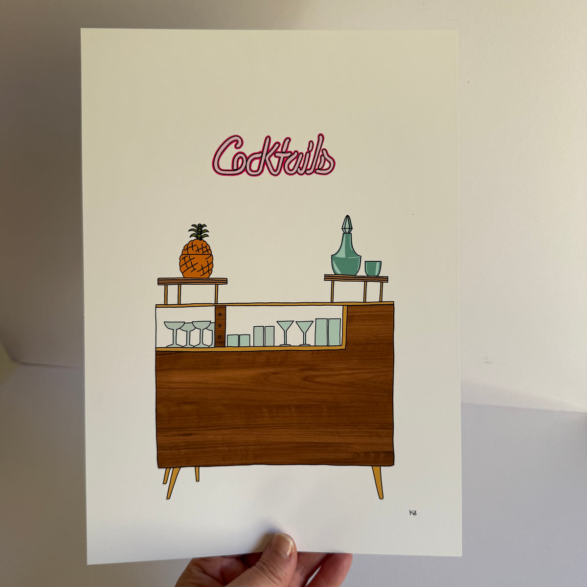 Cocktail bar A4 print - SECONDS SALE - minor imperfection