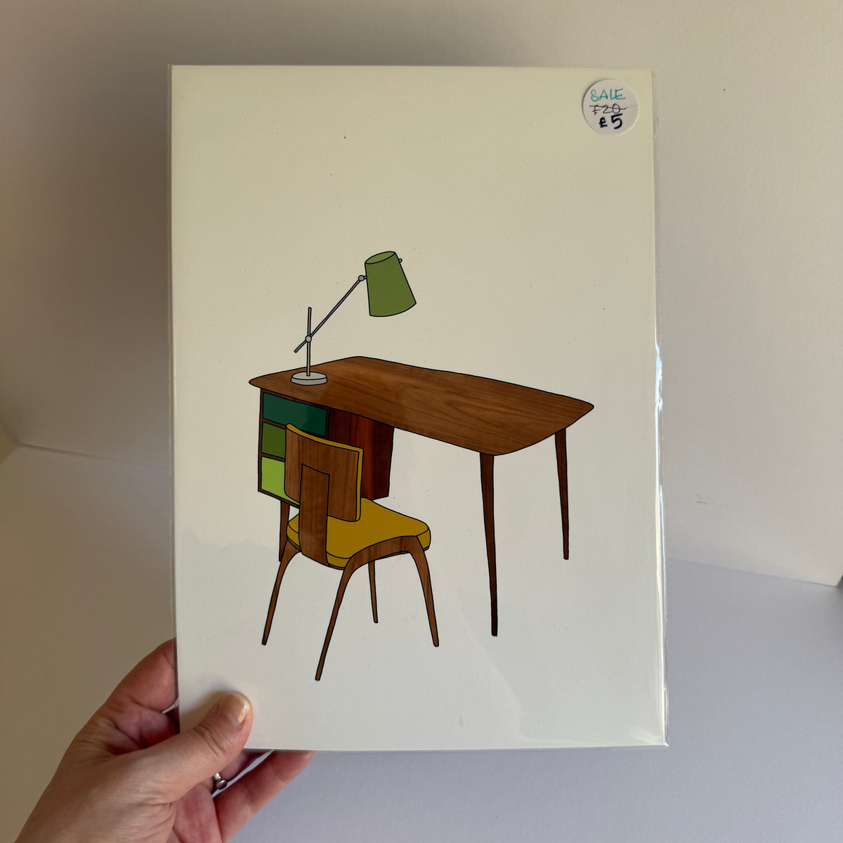 Retro desk A4 print - SECONDS SALE
