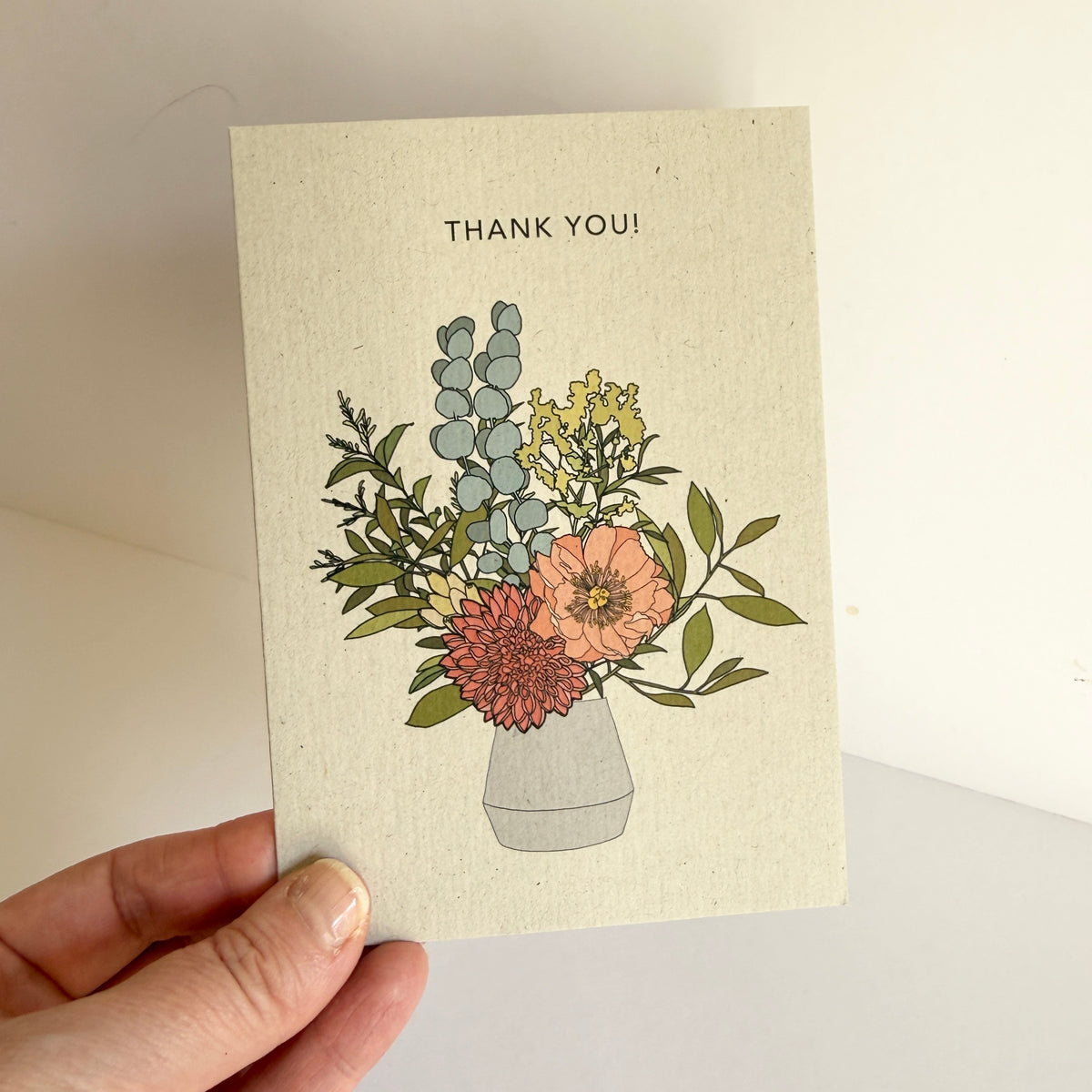 Thank You! Flower Vase Card - SUPER SECONDS - sample - katebroughton