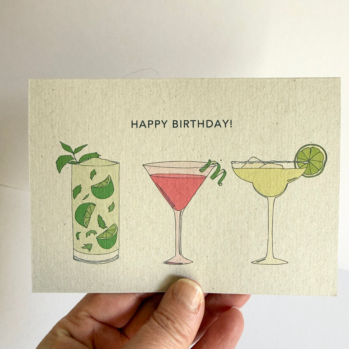 Happy Birthday! Cocktails Card - SUPER SECONDS - sample - katebroughton