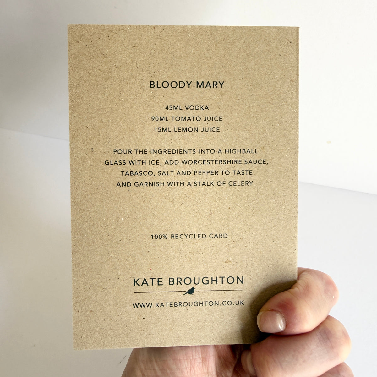 Bloody Mary Recipe Card - SUPER SECONDS - sample - katebroughton