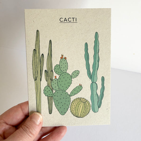 Cacti Card - SUPER SECONDS - sample - katebroughton