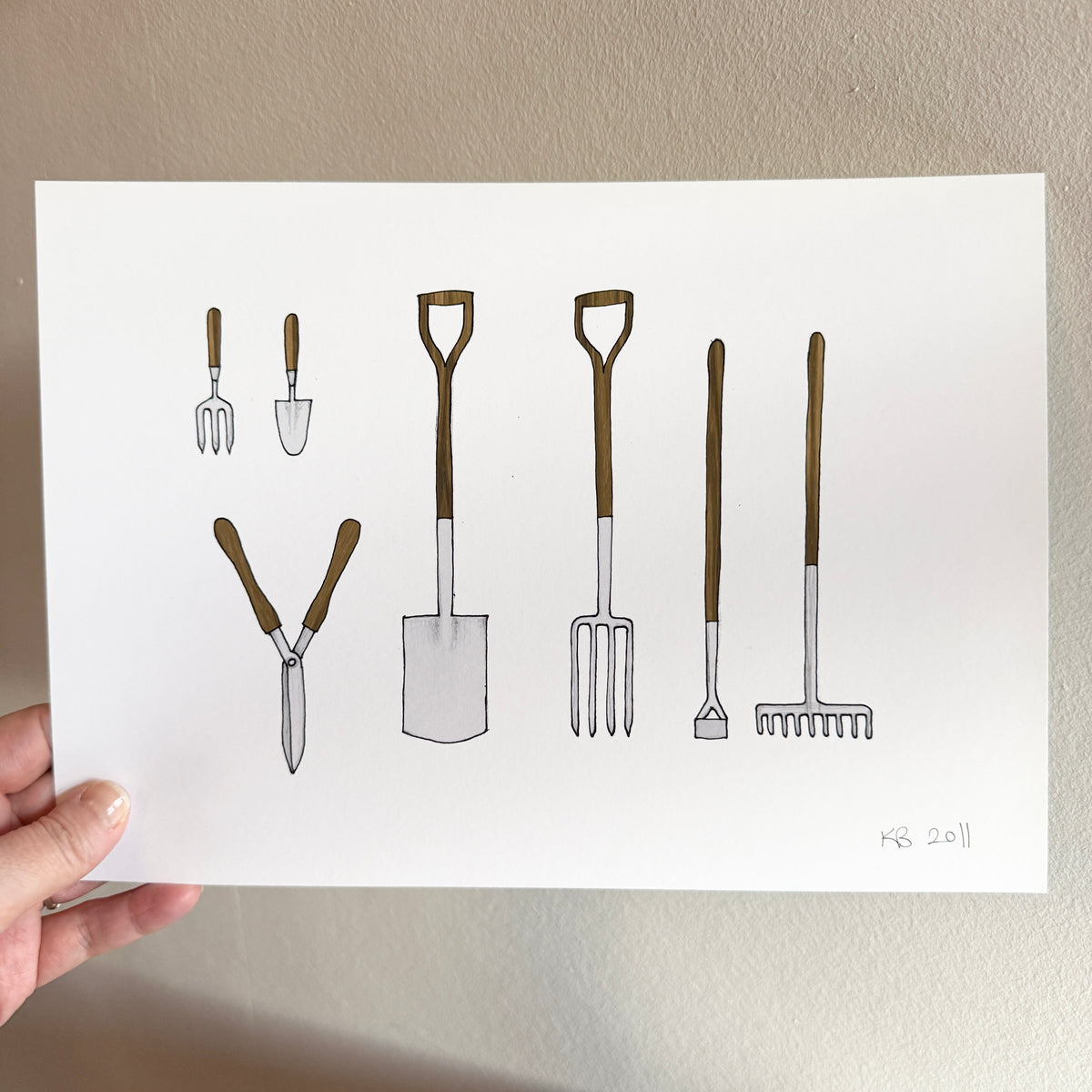 Garden Tools A4 print - SECONDS SALE