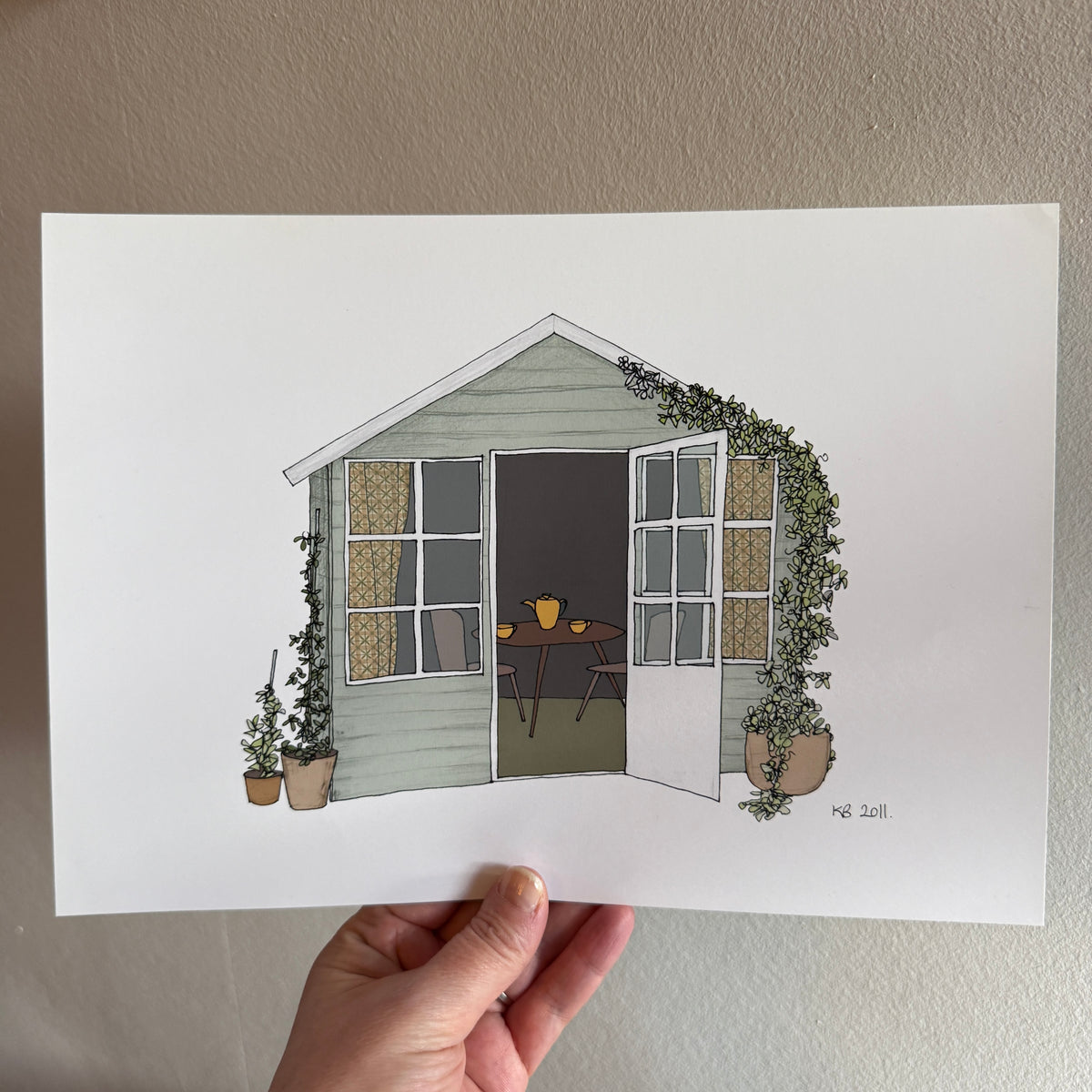 Garden Summerhouse A4 print - SECONDS SALE