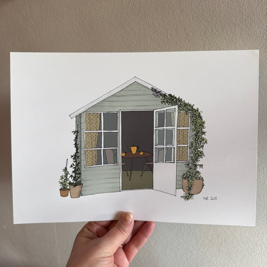 Garden Summerhouse A4 print - SECONDS SALE