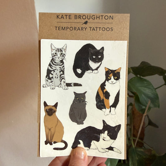 Cat temporary tattoos - SECONDS SALE - damaged