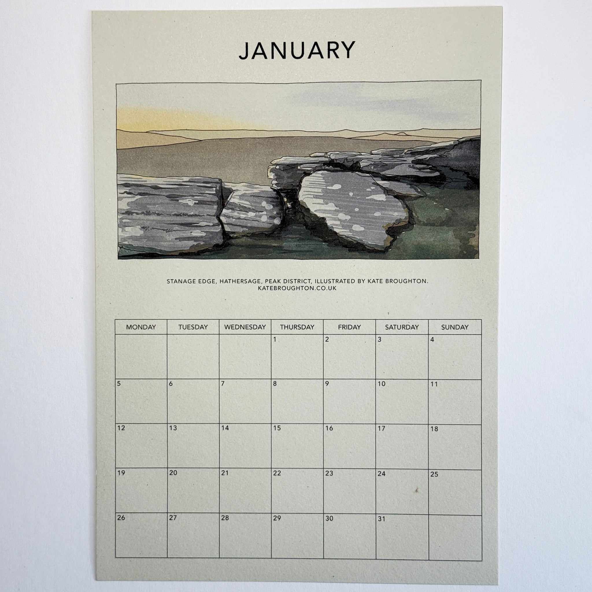 2026 Northern landscapes - Illustrated Wall Calendar A4