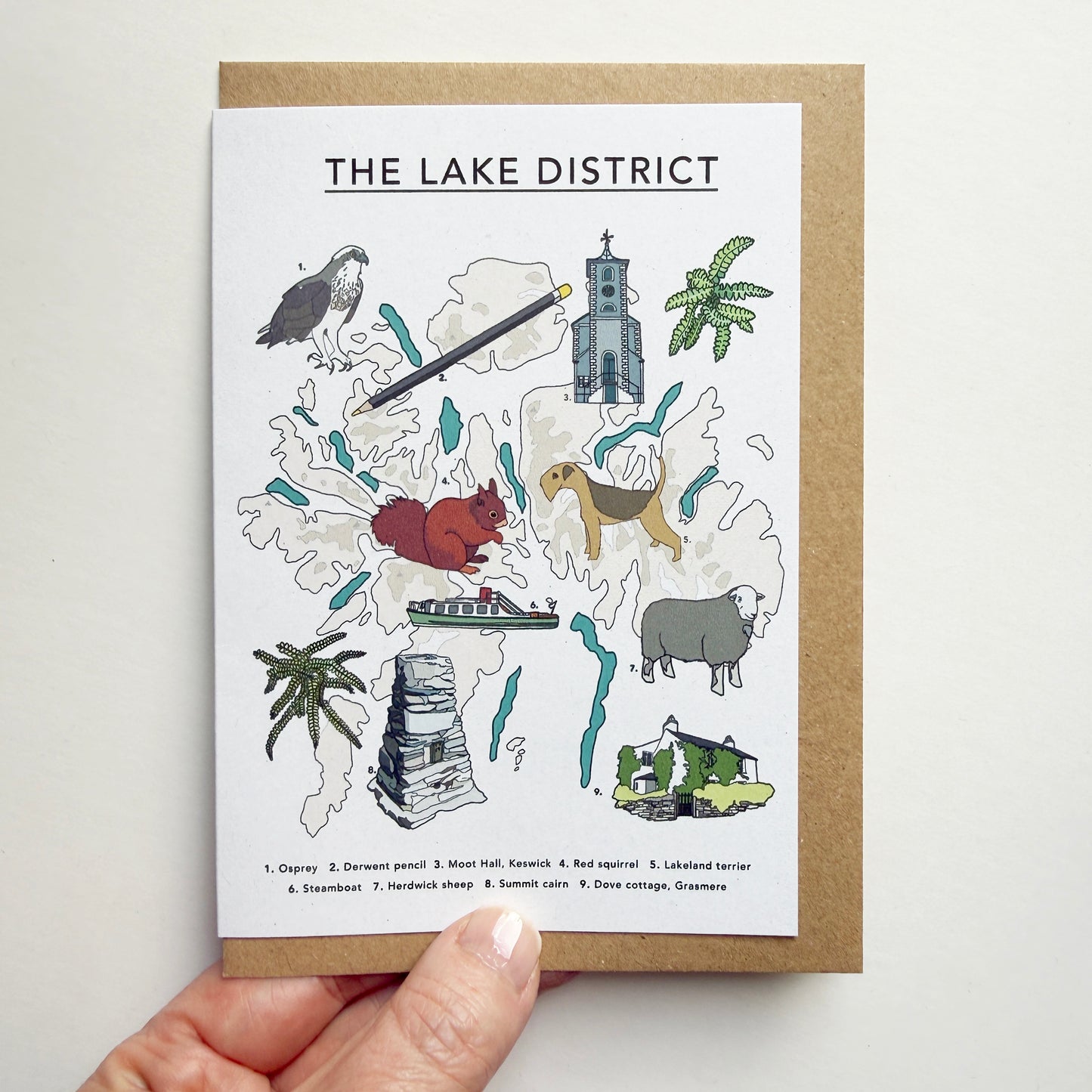 Lake District Illustrated Card - katebroughton