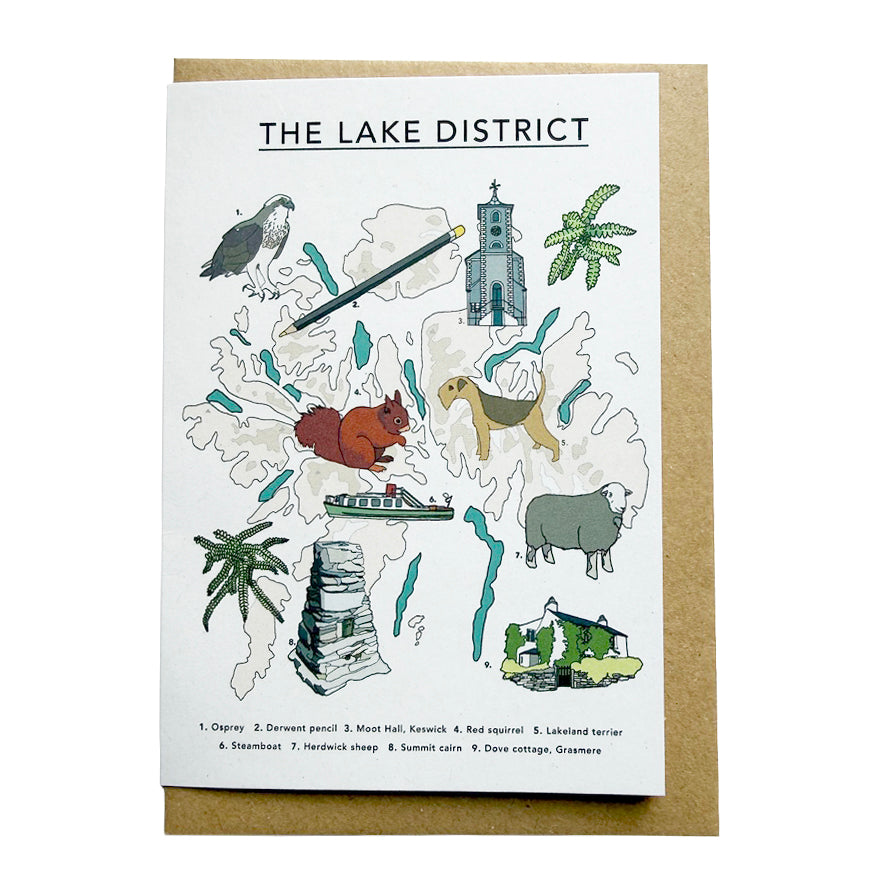 Lake District Illustrated Card - katebroughton