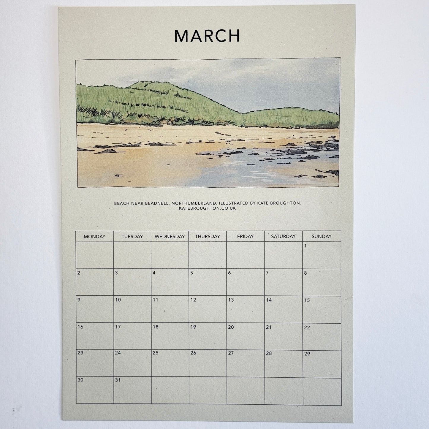 2026 Northern landscapes - Illustrated Wall Calendar A4