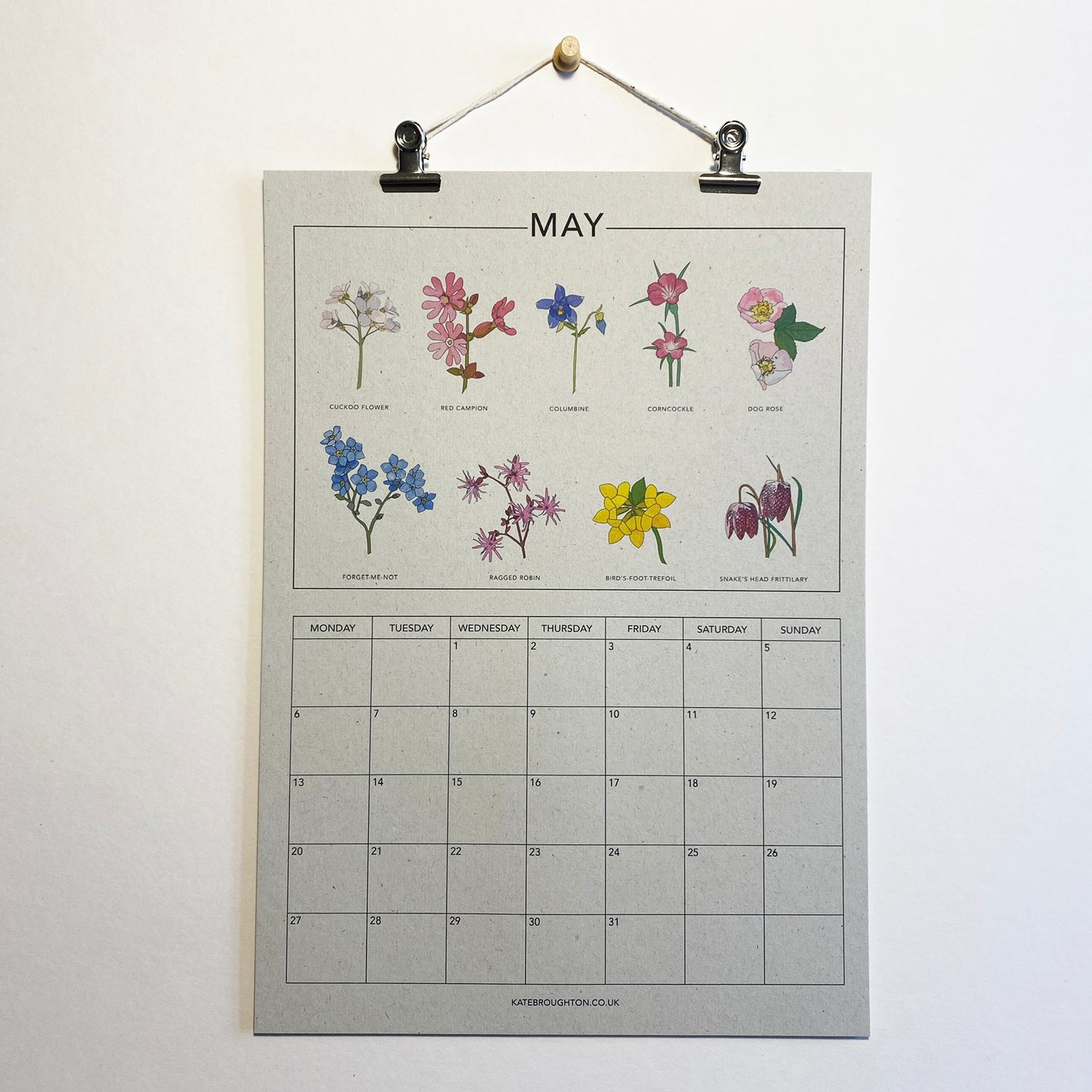 2024 Illustrated Wall Calendar