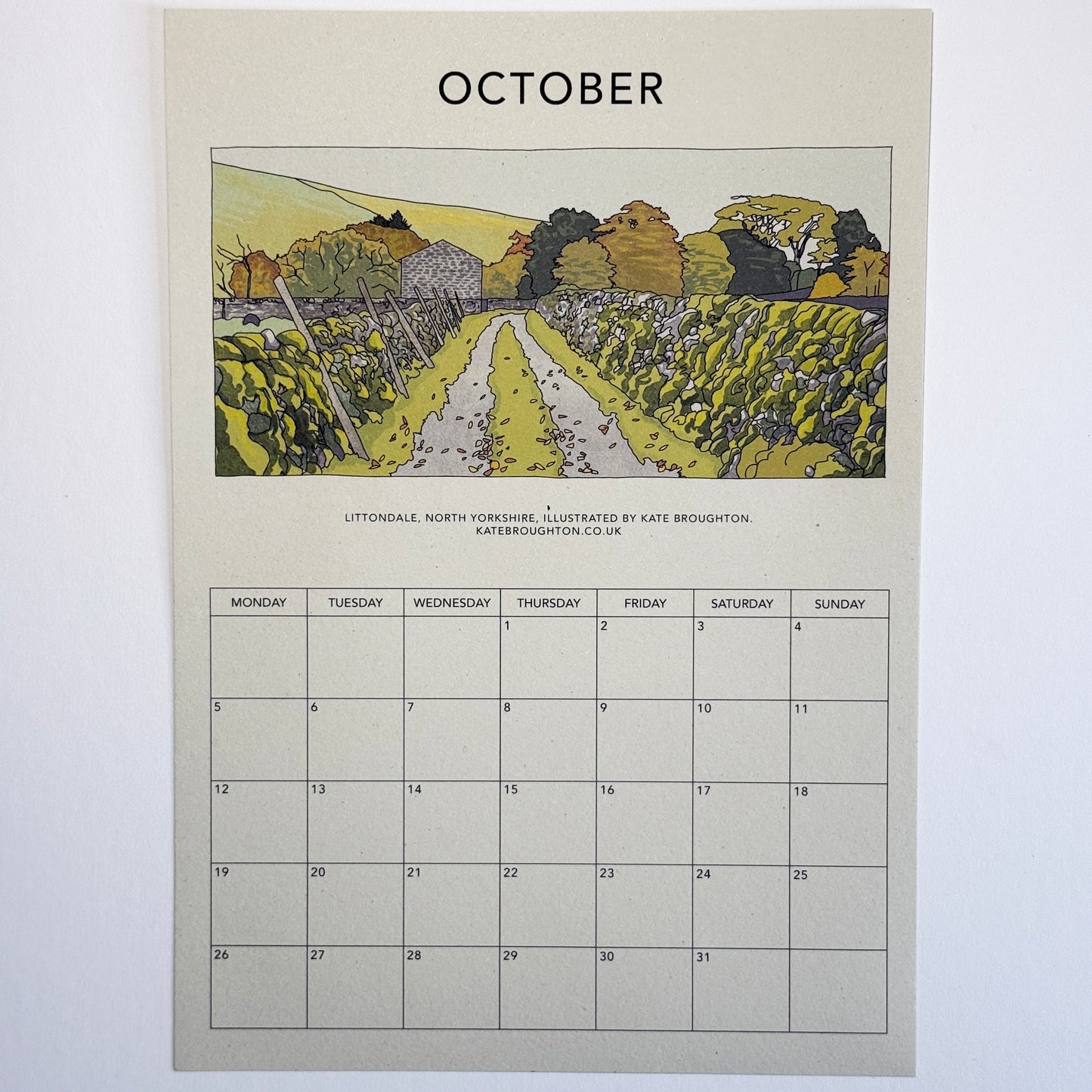 2026 Northern landscapes - Illustrated Wall Calendar A4